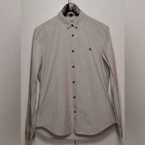 Burberry Light Gray Casual Button Down Shirt